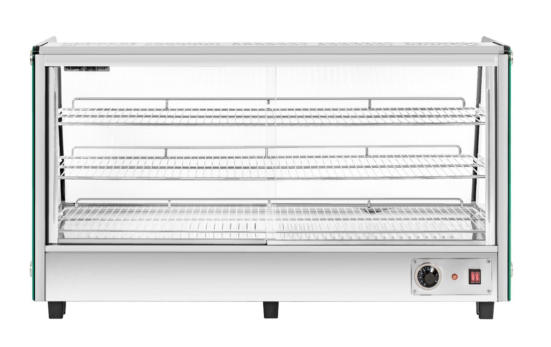 Migali C-HCT47 47 In. Heated Counter-Top Display Case, Straight Glass, Rear Sliding Doors, 6.5 Cu Ft