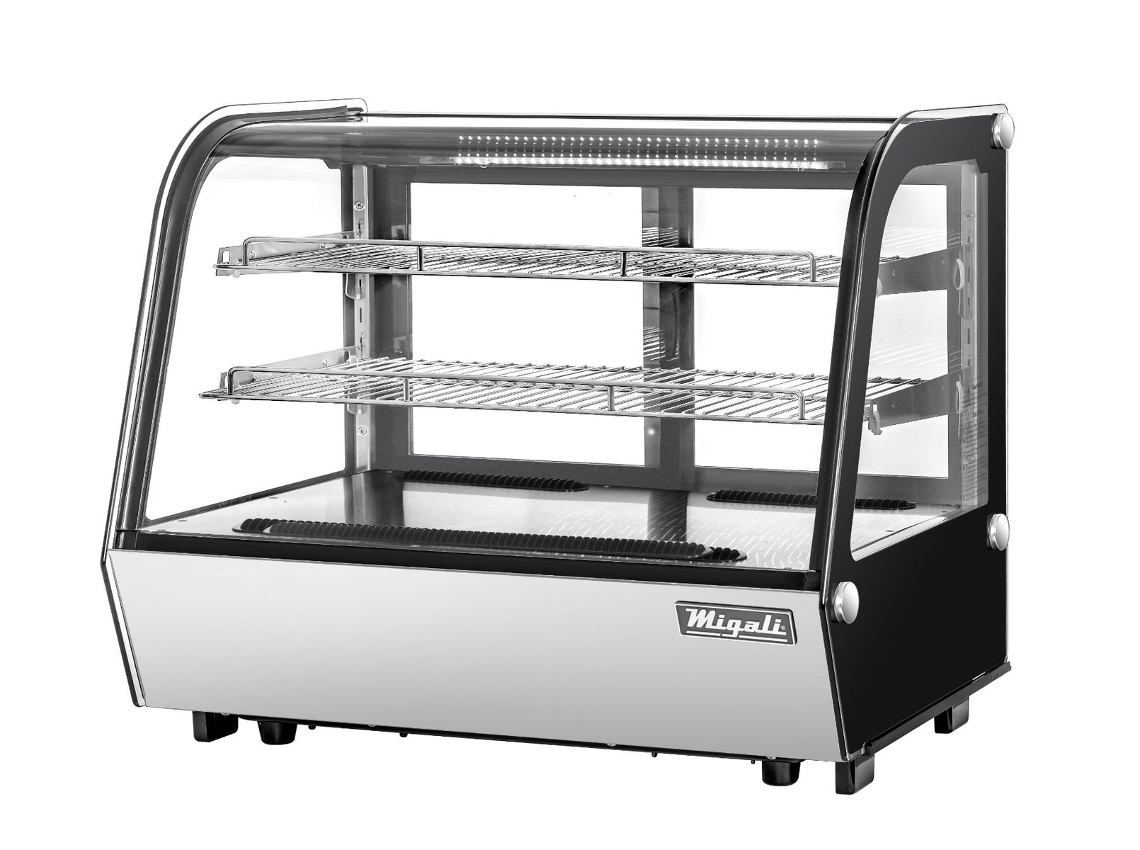 Migali C-56CTC-35 35 In. Counter-Top Refrigerated Display Case, Curved Glass, 5.7 Cu Ft, R290 Refrigerant