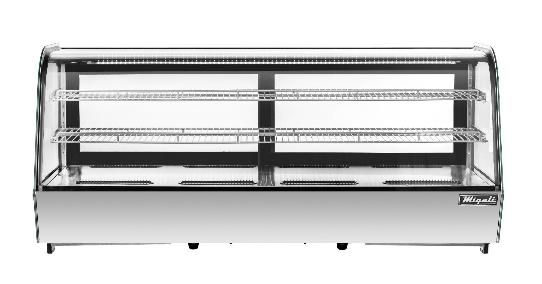 Migali C-88CTC-60 60 In. Counter-Top Refrigerated Display Case, Curved Glass, 8.8 Cu Ft, R290 Refrigerant