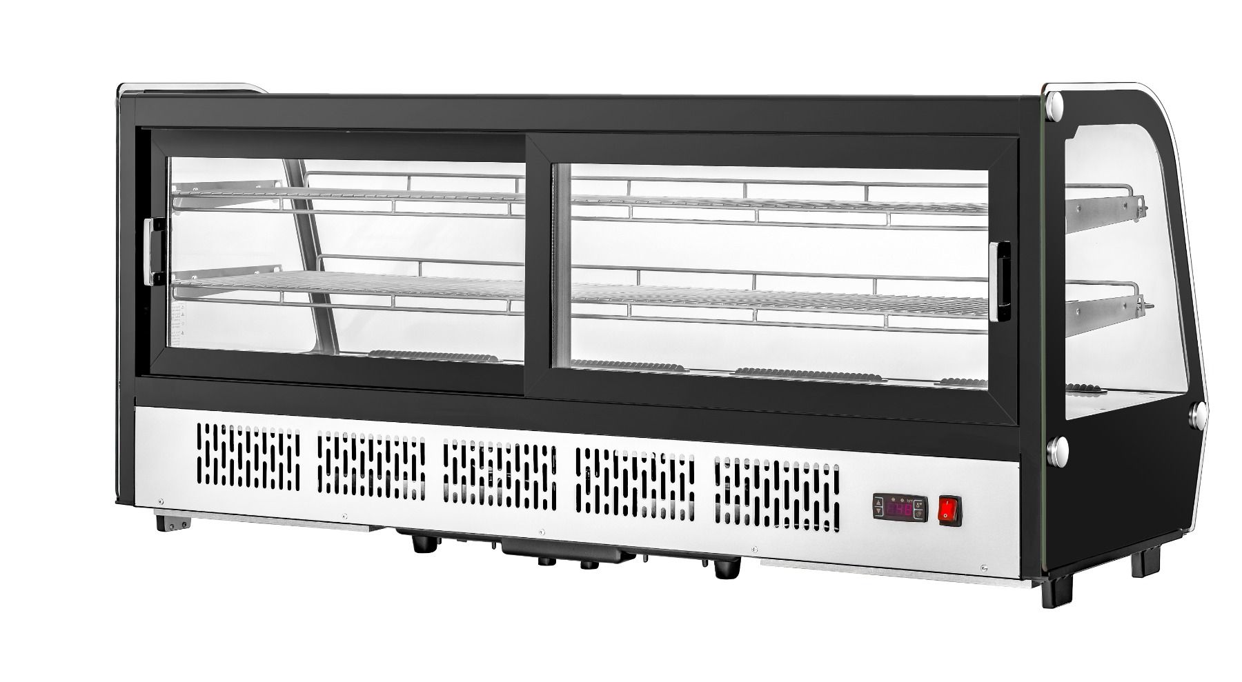 Migali C-88CTC-60 60 In. Counter-Top Refrigerated Display Case, Curved Glass, 8.8 Cu Ft, R290 Refrigerant