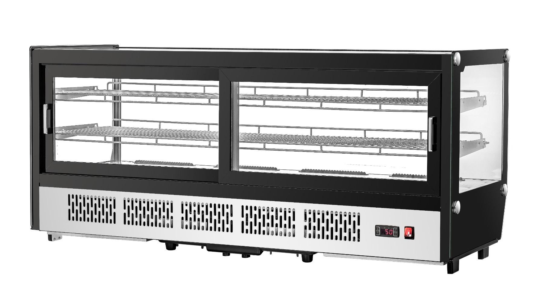 Migali C-88CTS-60 60 In. Counter-Top Refrigerated Display Case, Straight Glass, 8.8 Cu Ft, R290 Refrigerant