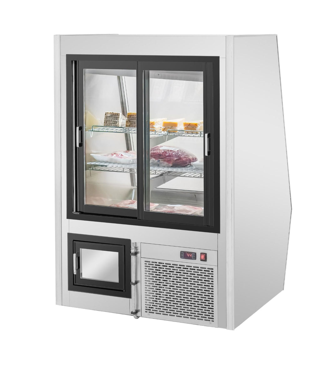 Migali C-DS-3 36 In. 3 Ft Double-Duty Interchangeable Meat/Fish/Deli Display Case, Straight Glass, 16.5 Cu Ft, R290 Refrigerant