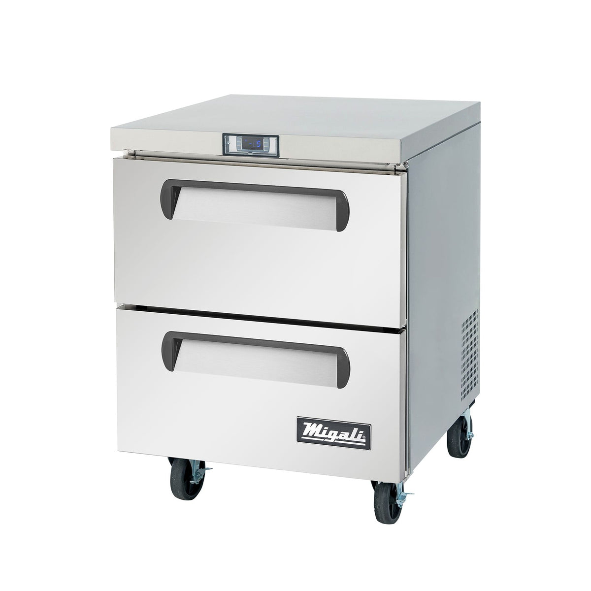 Migali C-U27R-D-HC 27 In. Under-Counter / Work-Top Refrigerator, (2) Drawers, 7.0 Cu Ft, R290 Refrigerant