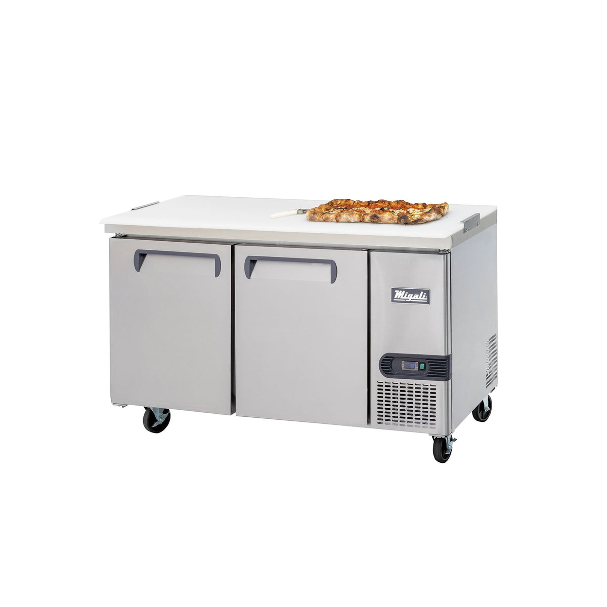 Migali C-RWT67-M-HC 67 In. Mobile Work-Top Refrigerator, 20 Cu Ft, R290 Refrigerant
