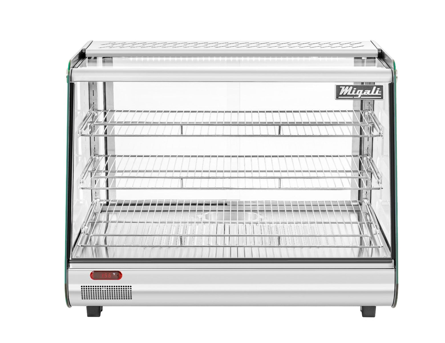 Migali C-HCT34 34 In. Heated Counter-Top Display Case, Straight Glass, Rear Sliding Doors, 4.8 Cu Ft
