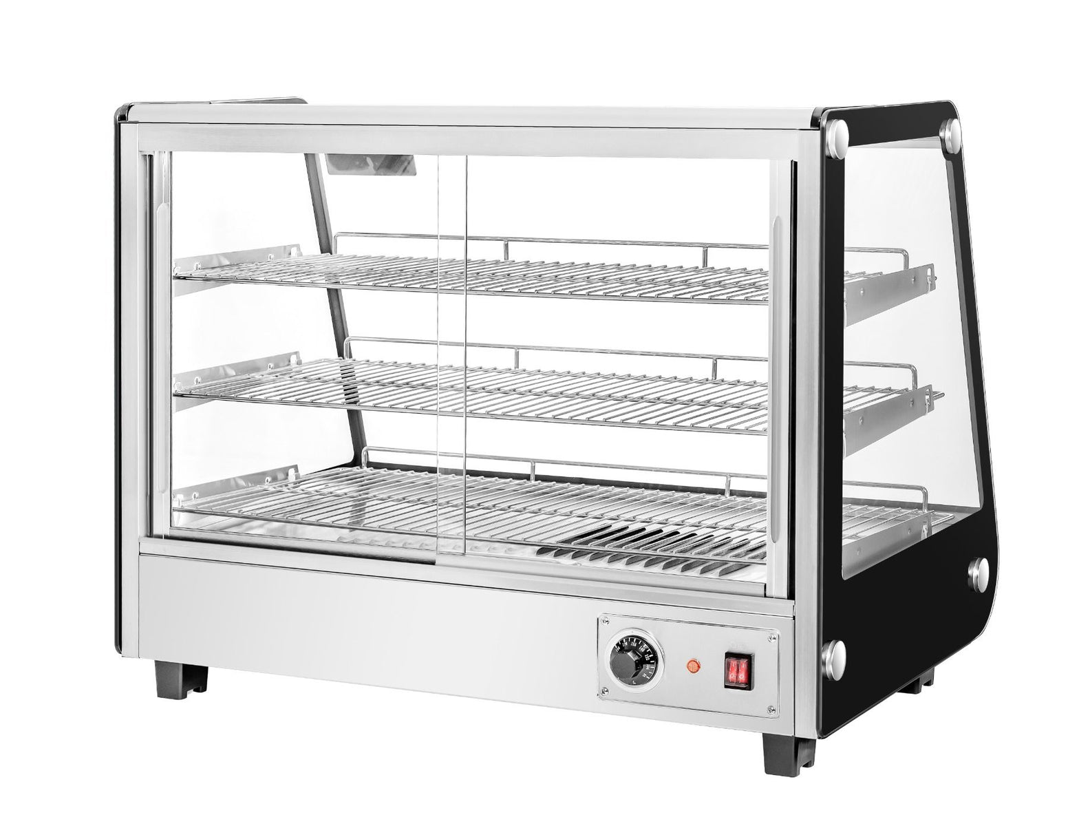 Migali C-HCT34 34 In. Heated Counter-Top Display Case, Straight Glass, Rear Sliding Doors, 4.8 Cu Ft