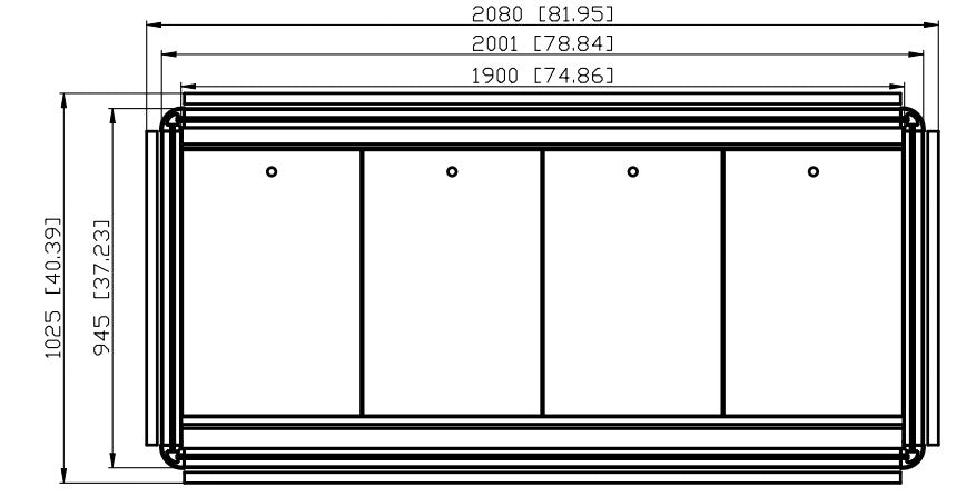 Coldline ISLAND-DT80 82" Open Air Dual Temperature Refrigerated and Freezer Island Merchandiser
