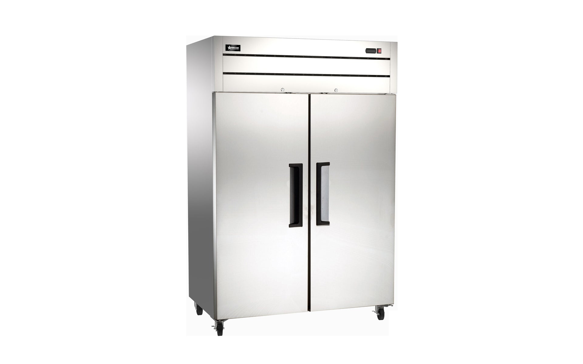 Omcan 50117 54 In. Reach-In Freezer, 43.1 cu. ft. (1220L), Stainless Steel, 2 Solid Doors, Energy Star