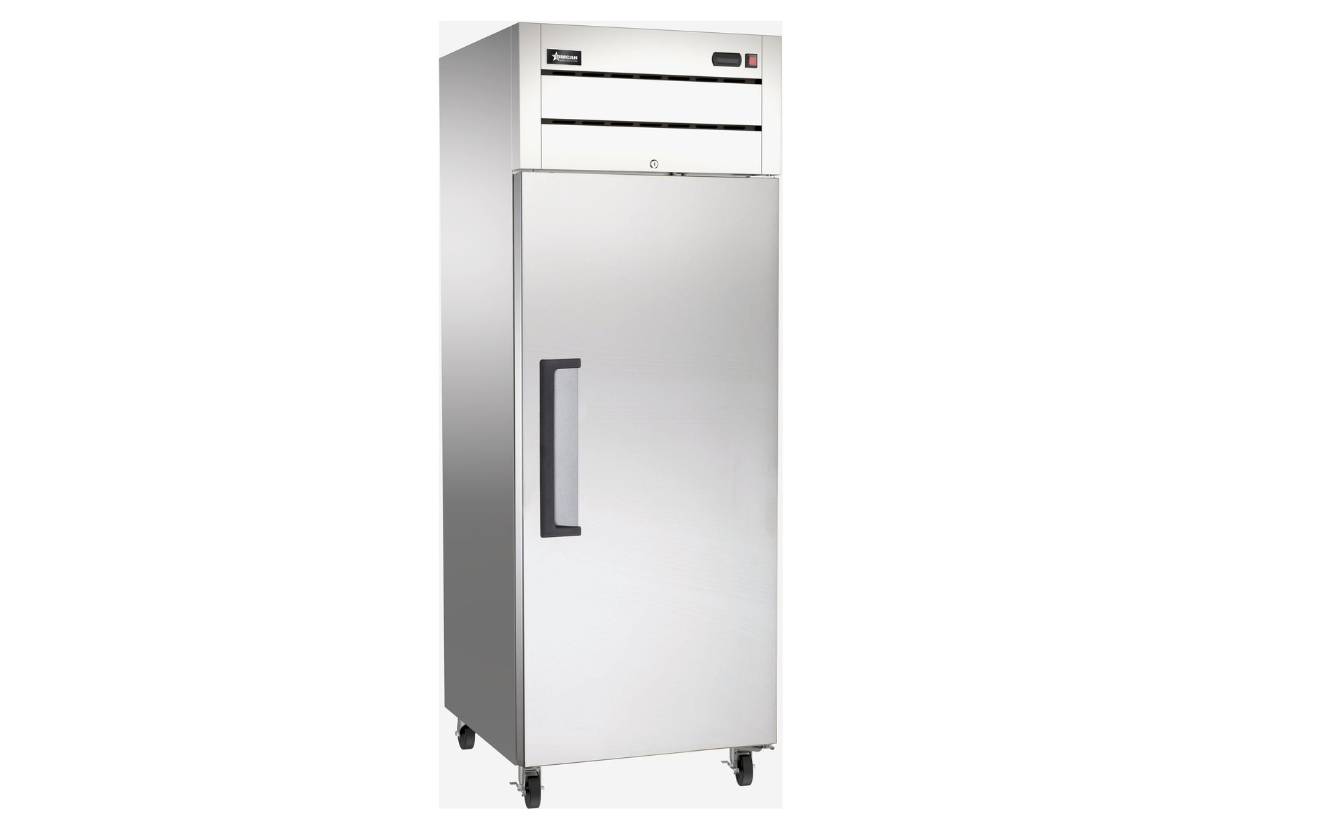 Omcan 50116 29 In. Reach-In Freezer, 21.5 cu. ft. (609L), Stainless Steel, 1 Solid Door, Energy Star