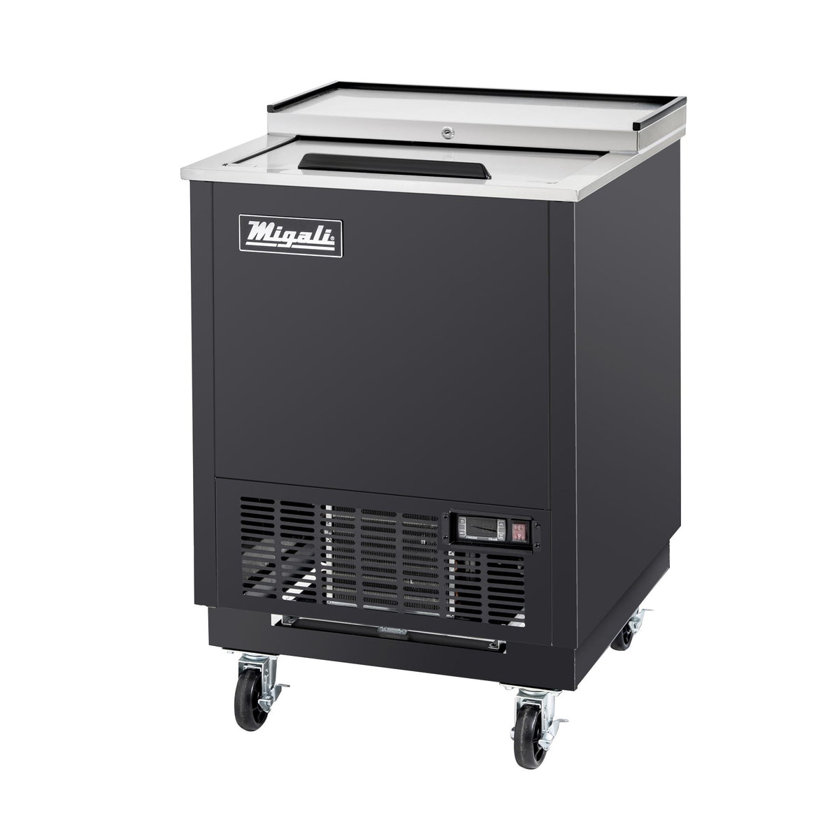Migali C-GF25-HC 25 In. Glass Door Froster Freezer, 1 Sliding Door, 4.1 Cu Ft, R290 Refrigerant
