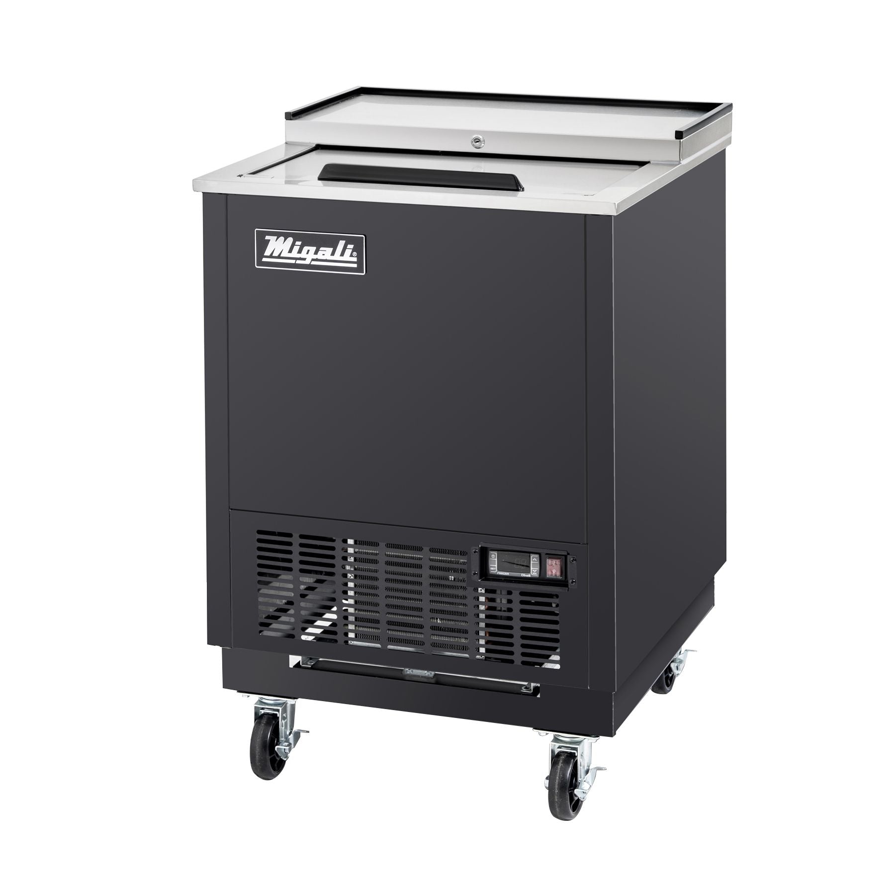 Migali C-GF25-HC 25 In. Glass Door Froster Freezer, 1 Sliding Door, 4.1 ...