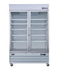 Omcan RE-CN-0045-HC-SW 53" White Display Refrigerator, Two Swing Glass Doors