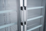 Omcan RE-CN-0045-HC-SW 53" White Display Refrigerator, Two Swing Glass Doors