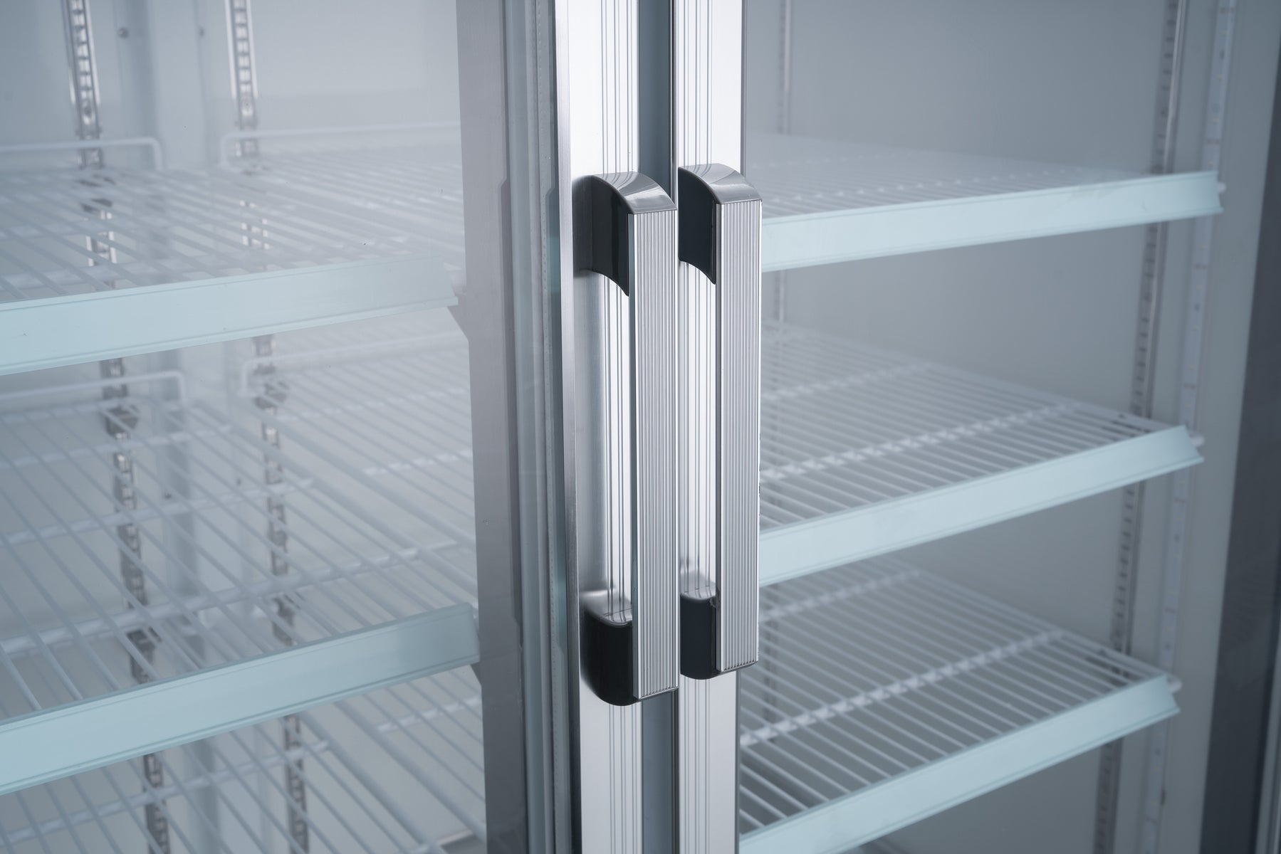Omcan RE-CN-0045-HC-SW 53" White Display Refrigerator, Two Swing Glass Doors