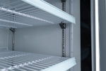 Omcan RE-CN-0045-HC-SW 53" White Display Refrigerator, Two Swing Glass Doors