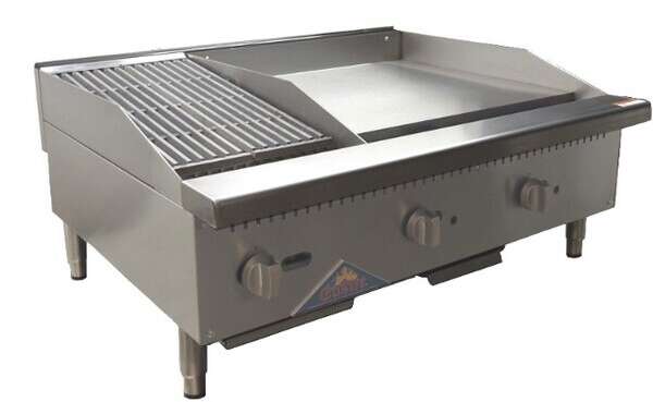 Comstock-Castle CS-12C-24G, 36 In. Custom Charbroiler/Griddle Combo