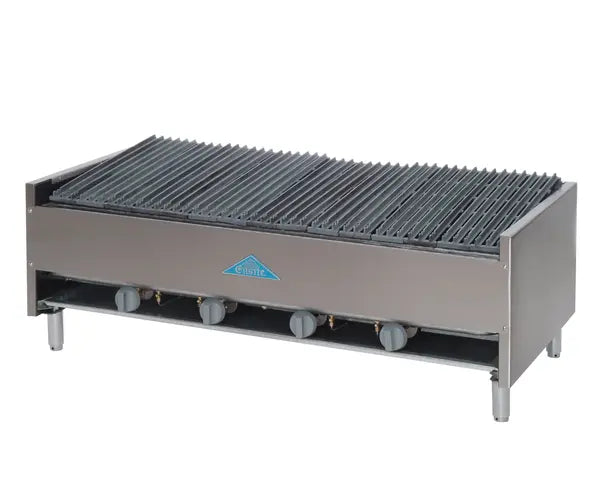 Comstock-Castle ELB48-B, 48 In. Gas Lava-Rock Charbroiler with Cheesemelter