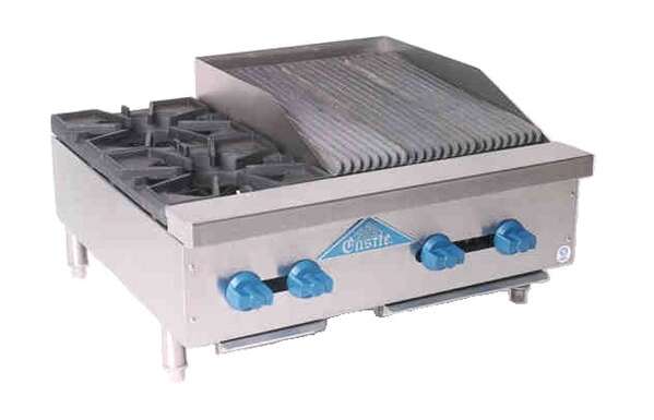 Comstock-Castle FHP30-1.5RB, 30 In. Countertop Gas Radiant Charbroiler With Hotplate Burners
