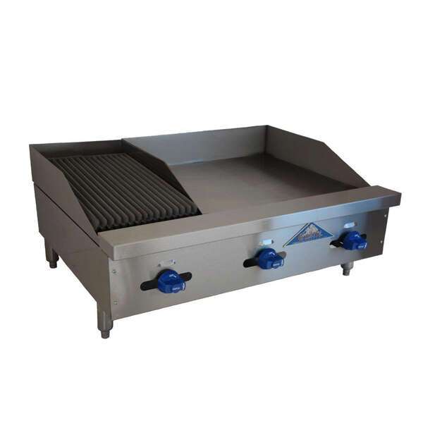 Comstock-Castle FHP36-24-1RB, 36 In. Countertop Gas Griddle/Charbroiler Combo