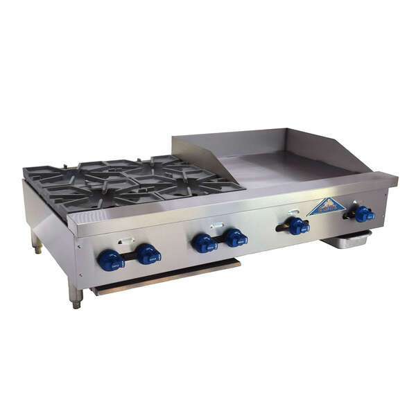 Comstock-Castle FHP48-2LB-24B, 48 In. Countertop Gas Lava Broiler with Cheesemelter