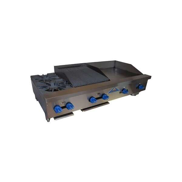Comstock-Castle FHP72-36-2RB, 72 In. Countertop Gas Griddle/Charbroiler Combo