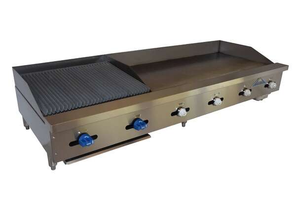 Comstock-Castle FHP72-48-2RB, 72 In. Countertop Gas Griddle/Charbroiler Combo