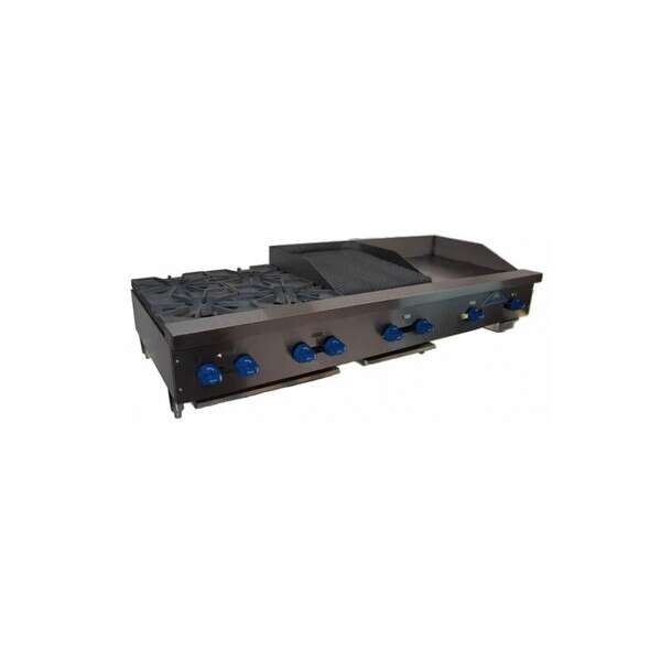 Comstock-Castle FHP72-24-2RB, 72 In. Countertop Gas Griddle/Charbroiler Combo