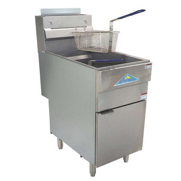 Comstock-Castle GF85-N, 21 In. Gas Floor Fryer (Natural Gas)