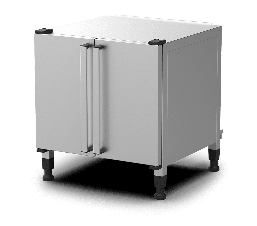 UNOX XWDEA-1011-U Ultra-High Stand with 2-Door Cabinet, 10 GN 1/1 Tray Holder, for CHEFTOP-X 10-Pan Half-Size Combi Ovens