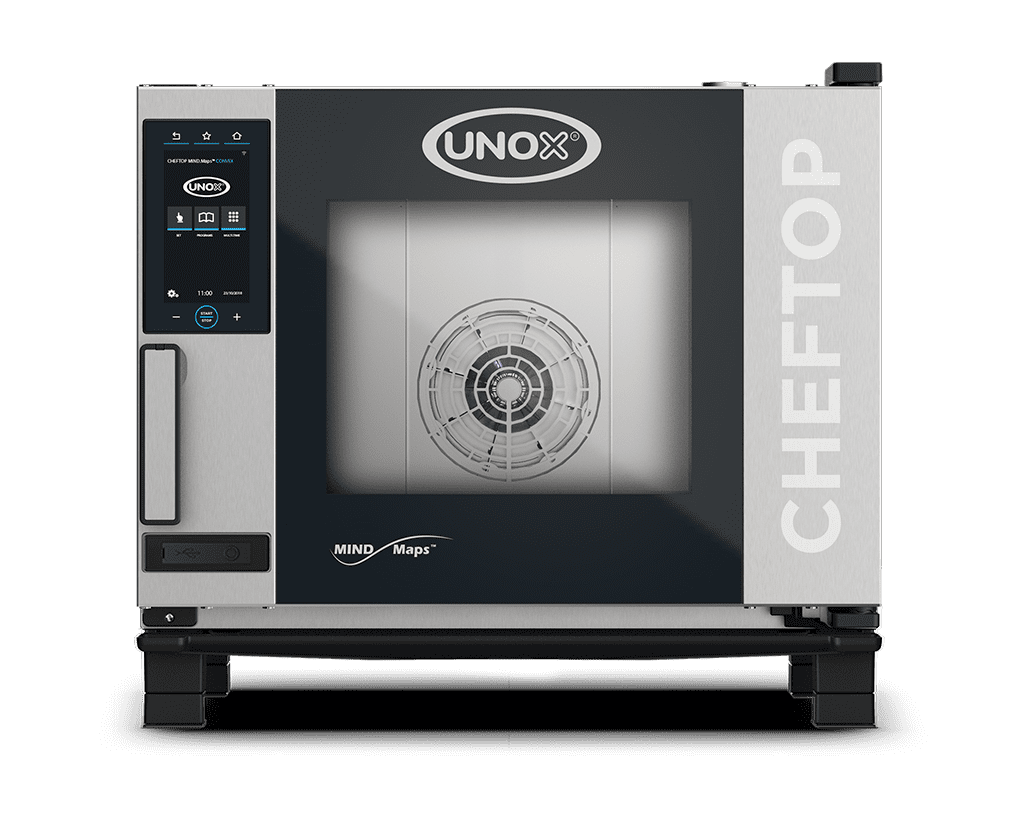 UNOX XAVC-0511-EQLM 29 In. Electric CHEFTOP CONVEX Convection Oven, 5 GN 1/1 Capacity, AIR.Plus Multi-Fan Technology, 9.5-Inch Touch Controls