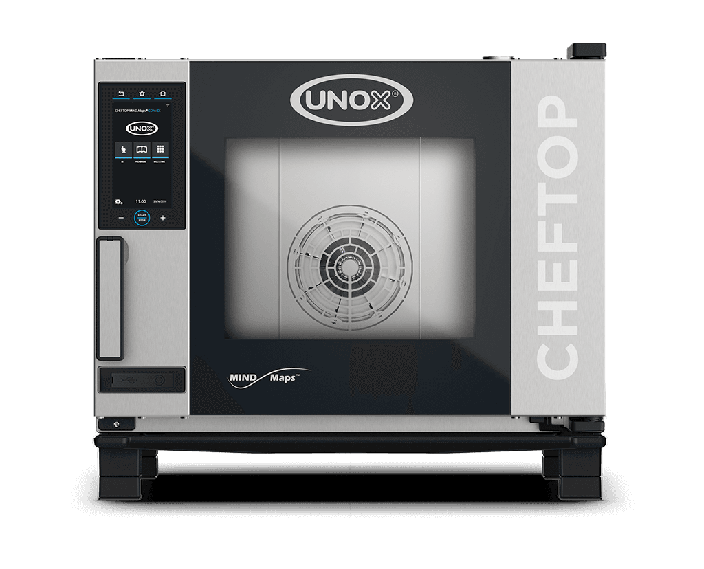 UNOX XAVC-0511-MQLM 29 In. Electric (Single-Phase) CHEFTOP CONVEX Convection Oven, 5 GN 1/1 Capacity, AIR.Plus Multi-Fan Technology, 9.5-Inch Touch Controls