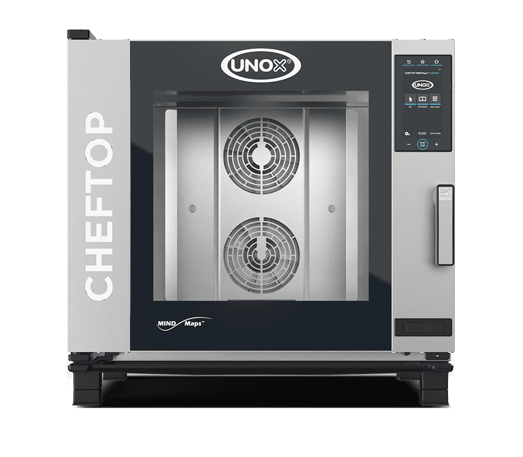 UNOX XAVC-06FS-EQRM 33 In. Electric CHEFTOP CONVEX Convection Oven, 6 Full-Size Pan Capacity, AIR.Plus Multi-Fan Technology, 9.5-Inch Touch Controls