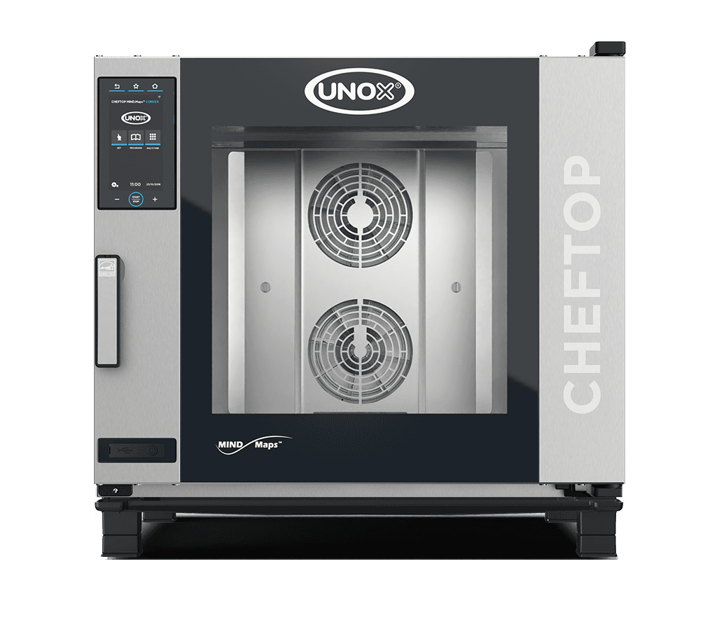 UNOX XAVC-06FS-EQLM 33 In. Electric CHEFTOP CONVEX Convection Oven, 6 Full-Size Pan Capacity, AIR.Plus Multi-Fan Technology, 9.5-Inch Touch Controls