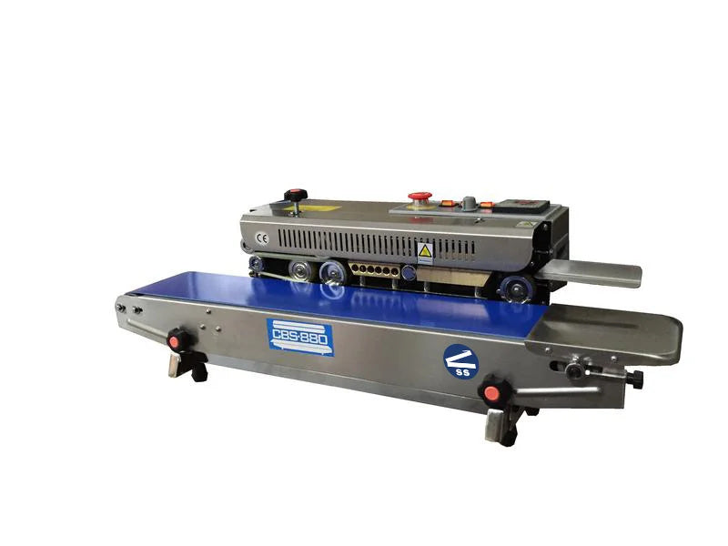 Sealer Sales CBS-880I-15mm Horizontal Continuous Band Sealer, 15mm Seal Width, Right-to-Left Feed, Embossing