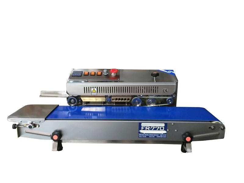 Sealer Sales FR-770I Horizontal Continuous Band Sealer, 10mm Seal, Left-to-Right Feed, Embossing, 0-630 in/min, 22 lb Max Load