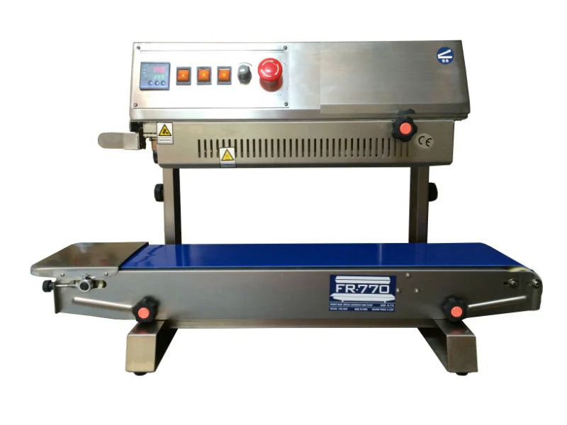 Sealer Sales FR-770II Horizontal/Vertical Continuous Band Sealer with Conversion Kit, 10mm Seal, Left-to-Right Feed, Embossing