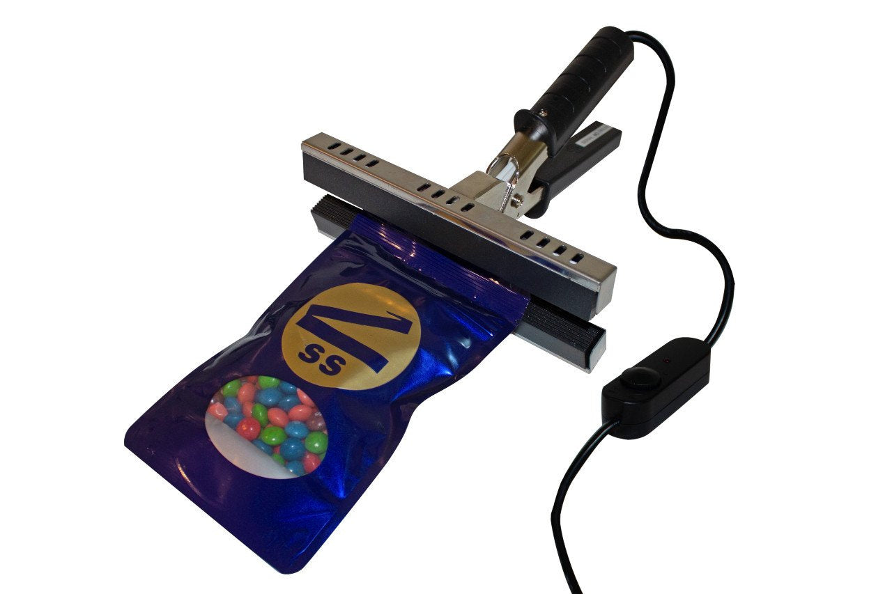 Sealer Sales KF-200CS-110V 8" KF-Series Portable Direct Heat Sealer with PTFE-Coated Jaws, 15 mm Serrated Seal, 110V