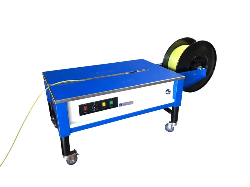 Sealer Sales SM-101-DA Semi-Automatic Low-Profile Strapping Machine for Heavy Items, 19.6" Table Height, 2 to 100 lbs/in Tension