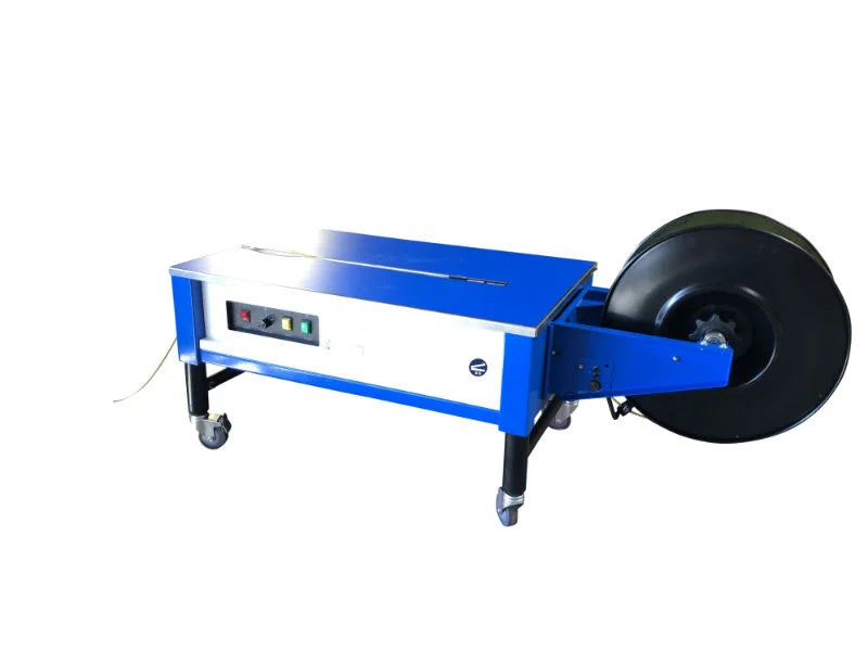 Sealer Sales SM-101-DA Semi-Automatic Low-Profile Strapping Machine for Heavy Items, 19.6" Table Height, 2 to 100 lbs/in Tension