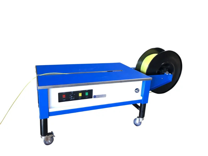 Sealer Sales SM-101-DA Semi-Automatic Low-Profile Strapping Machine for Heavy Items, 19.6" Table Height, 2 to 100 lbs/in Tension