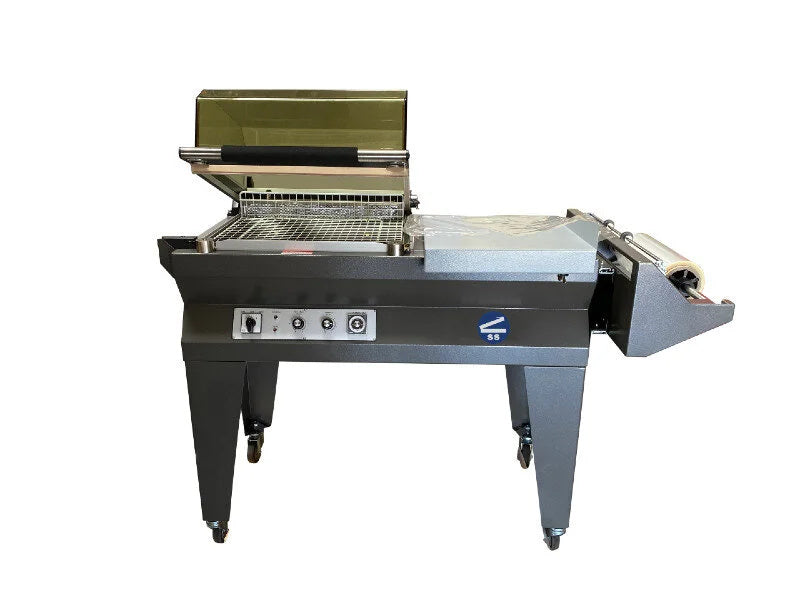 Sealer Sales SS-76ST Compact All-in-One L-Bar Sealer with Hooded Shrink Chamber, 16"W x 22"L Seal Area, 220V