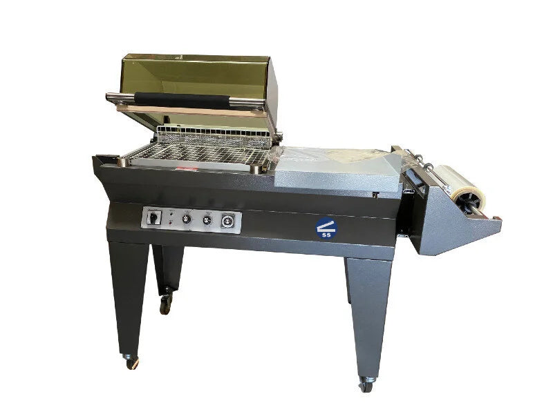 Sealer Sales SS-76ST Compact All-in-One L-Bar Sealer with Hooded Shrink Chamber, 16"W x 22"L Seal Area, 220V