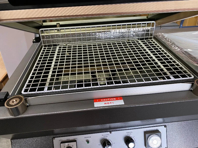 Sealer Sales SS-76ST Compact All-in-One L-Bar Sealer with Hooded Shrink Chamber, 16"W x 22"L Seal Area, 220V