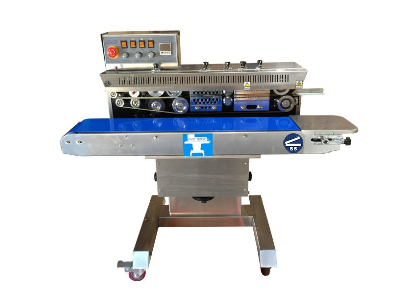 Sealer Sales FRM-1120C Horizontal Tilt-Head Band Sealer with Dry Ink Coding, 10mm Seal Width, Right Feed