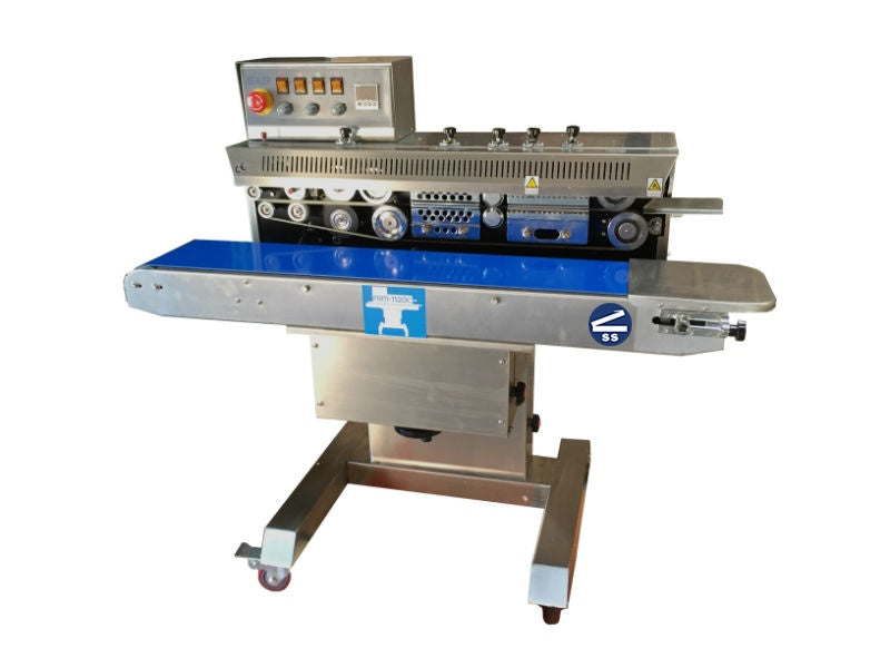 Sealer Sales FRM-1120C Horizontal Tilt-Head Band Sealer with Dry Ink Coding, 10mm Seal Width, Right Feed
