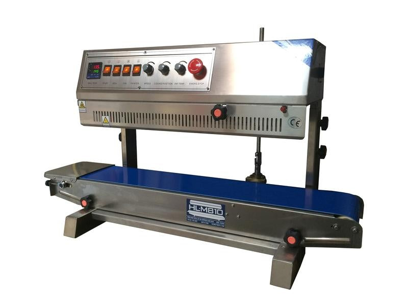 Sealer Sales HL-M810II RtoL Vertical Band Sealer with Dry Ink Coding, 10mm Seal Width, Right Feed