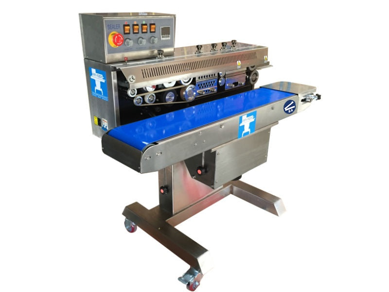 Sealer Sales FRM-1120C Horizontal Tilt-Head Band Sealer with Dry Ink Coding, 10mm Seal Width, Right Feed