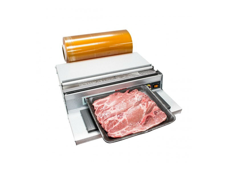 Sealer Sales U-450 Stainless Steel Hand Wrapper with PTFE-Coated Heat Plate, 5" x 15" Heat Plate, Up to 17.7" Film Width
