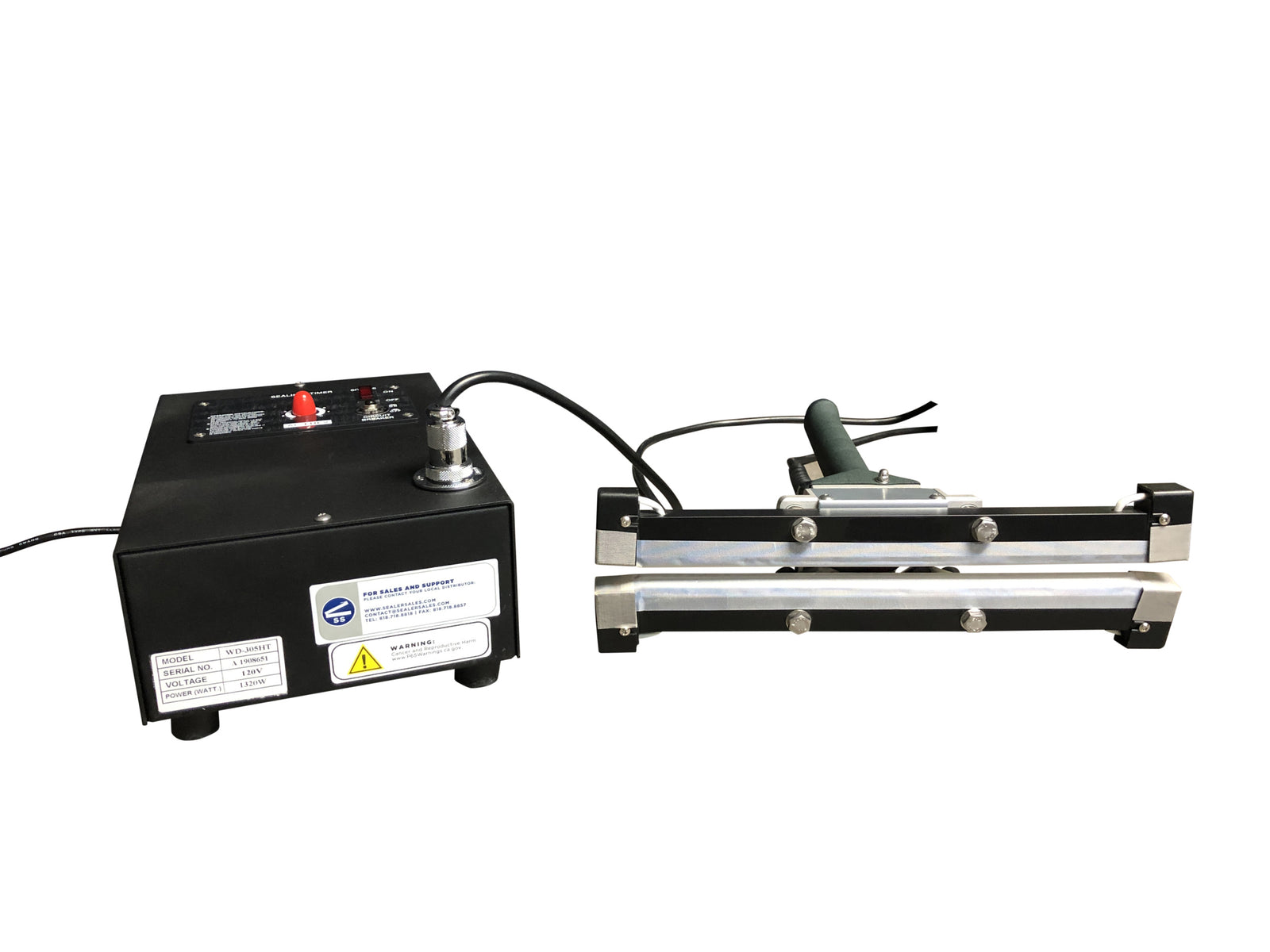 Sealer Sales WD-305HT Heavy Duty Portable Double Impulse Sealer, 12" Seal Length x 5mm Seal Width