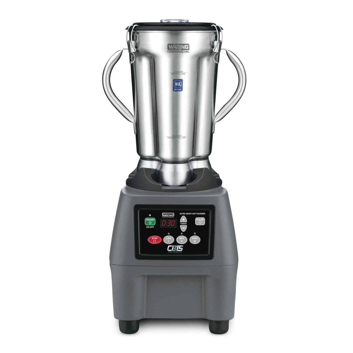 Waring CB15T The Legend 1-Gallon Food Blender with Electronic Keypad and Timer, 3.75 HP, 120V